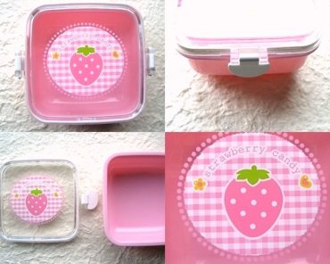 Strawberry Candy Small Bento Box PINK